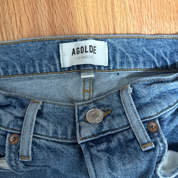 Agolde Women's High Rise Jeans in Blue - Picture 2 of 2